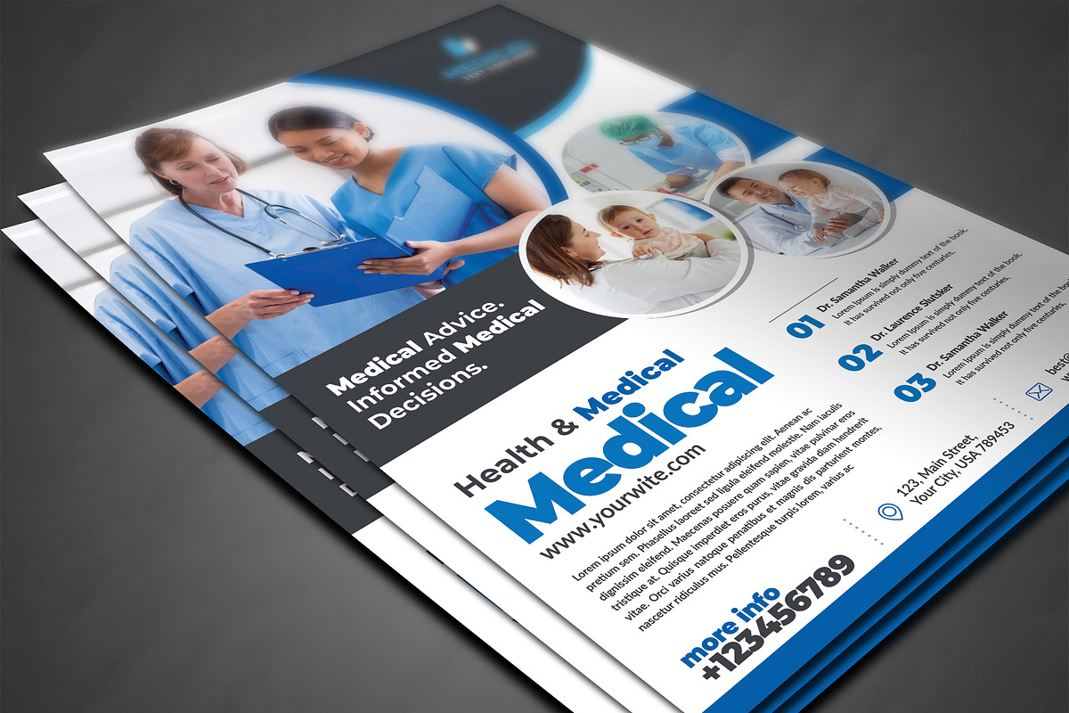 Health & Medical Doctors Flyer, a Flyer Template by AfzaalGraphics (Photo 3 of 4)