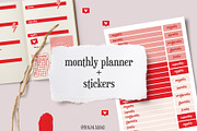 Printable Stickers - Bullet Journal, a Stationery Template by by Aline Albino (Thumbnail 1 of 3)