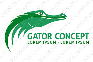 Alligator Crocodile Animal Symbol, an Animal Illustration by Christos Georghiou