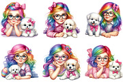 Quirky Girl Clipart, Cute Whimsical, an Illustration by DreamArtGraphic (Thumbnail 4 of 7)