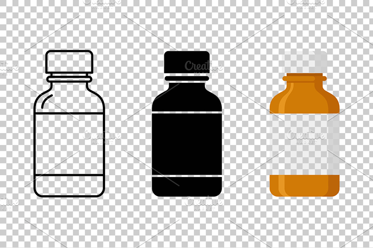 Medicine Bottle Vector Icons, an Object Graphic by Artonix (Photo 3 of 3)
