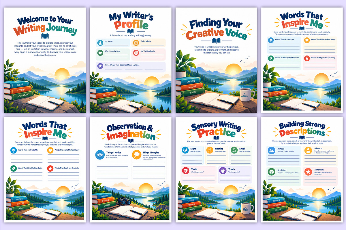 Creative Writing Practice Journal, a Stationery Template by Mustafiz (Photo 2 of 3)