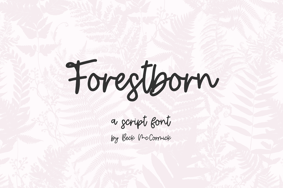 Forestborn Script Font, a Handwritten Font by Beck McCormick (Photo 1 of 10)