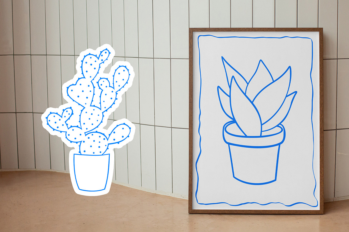 Cactus & Succulent lineart, a Decorative Illustration by Carpet Tapete Pretzel (Photo 6 of 7)