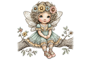 Fairy Girl Clipart PNG, a Seasonal Illustration by Memories By Lea (Thumbnail 15 of 18)