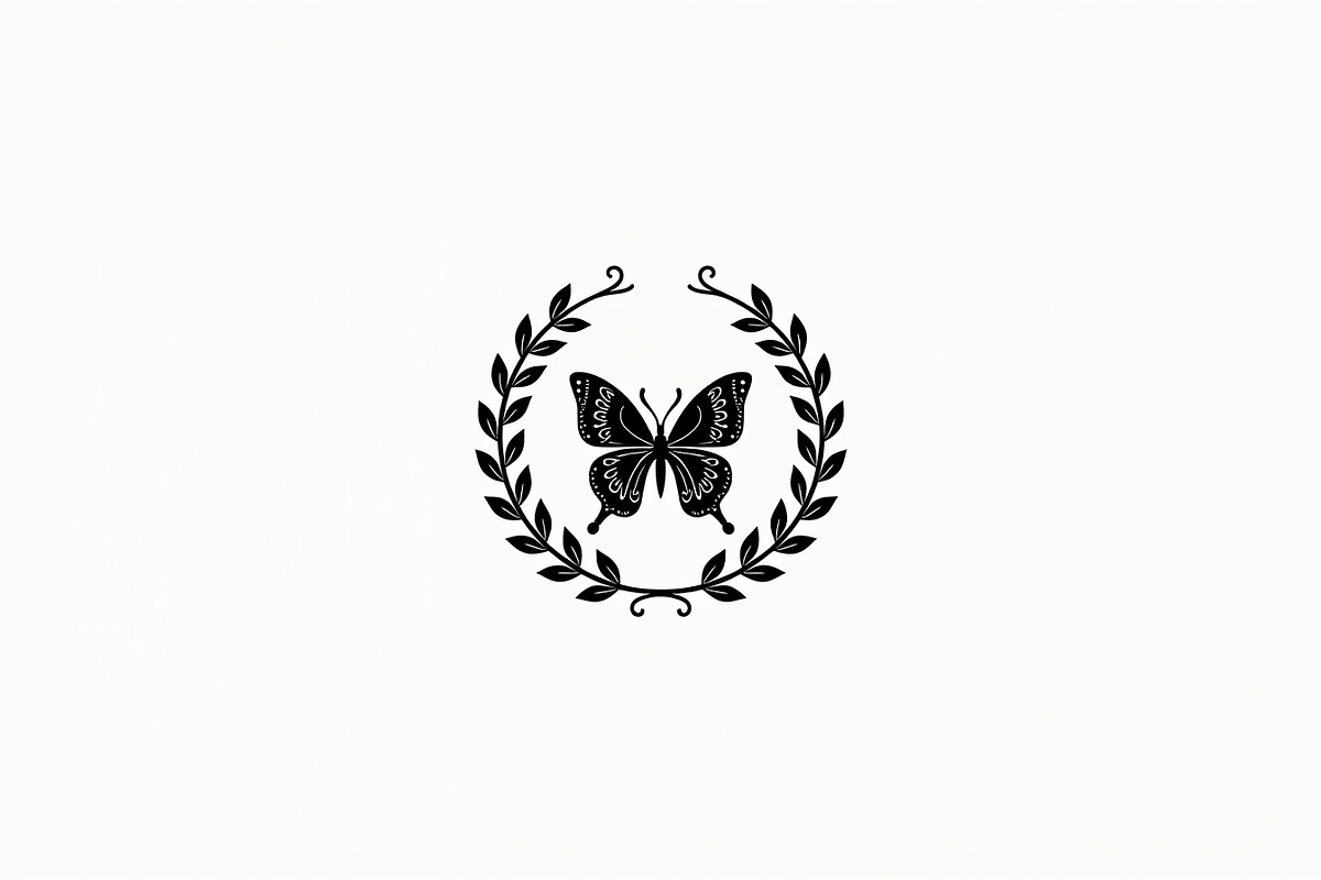 Rose Butterfly Wreath Silhouette —, an Illustration by Amazin_art (Photo 22 of 25)