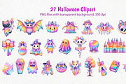 Iridescent Halloween Clipart, an Object Illustration by ArtIrisArt (Thumbnail 2 of 5)