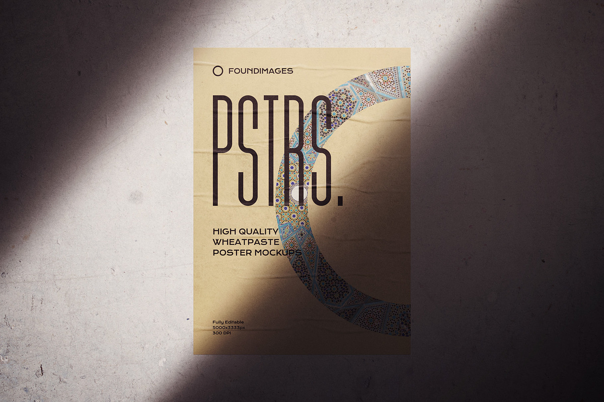 50 poster mockup bundle glued paper, an Advertising Mockup by FoundImages (Photo 20 of 55)
