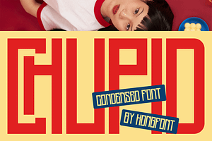 Chupid - Condensed Font, a Handwritten Font by overlaytemplates