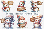 Snowman Clipart Bundle. 30 png, a Seasonal Illustration by GalaDesign03 (Thumbnail 4 of 7)