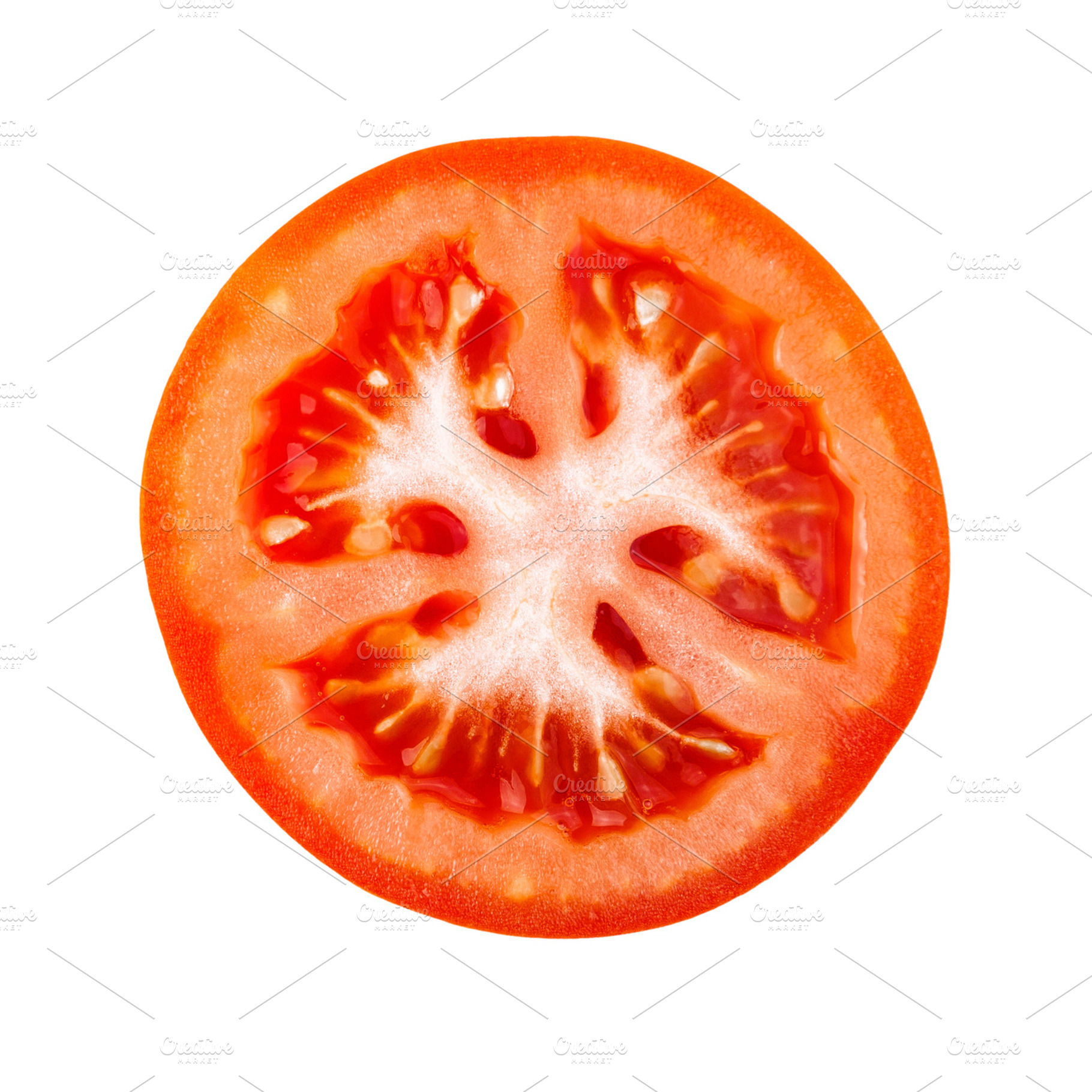 Tomato slice isolated on white, a Food & Drink Photo by BOOCYS
