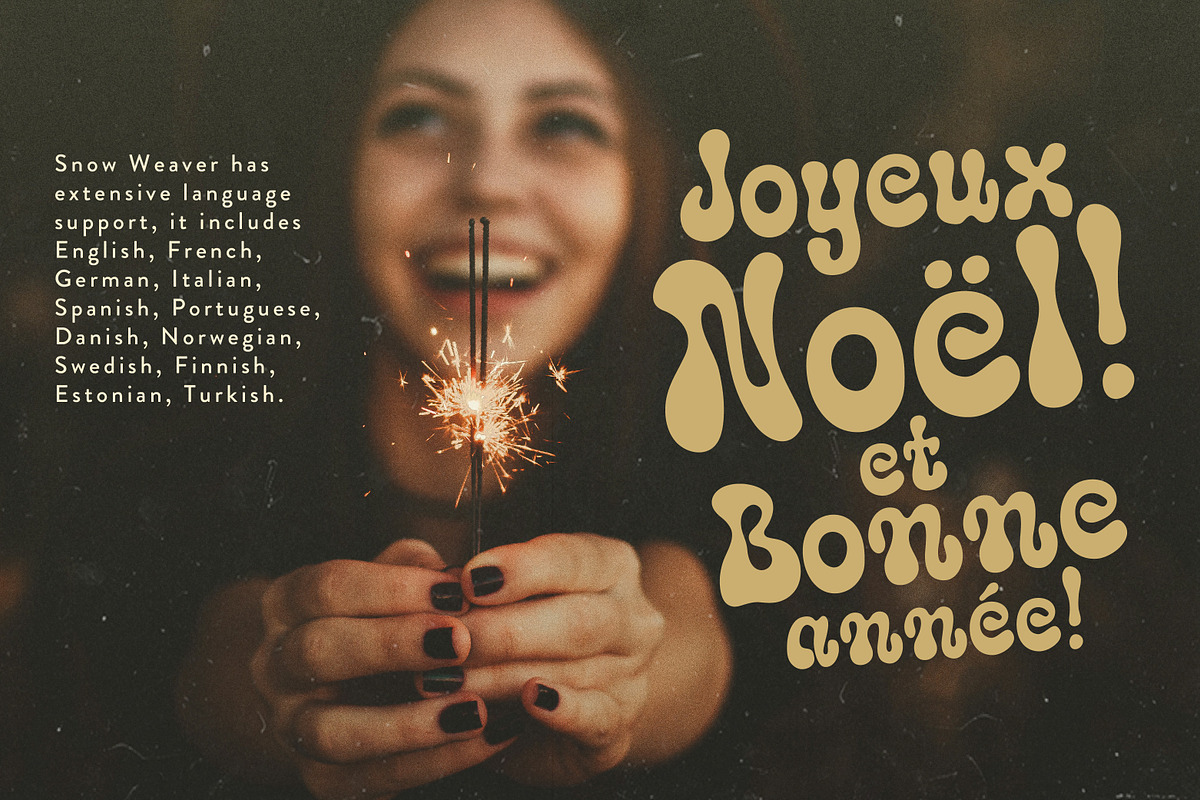 SnowWeaver Bubbly Christmas Font Y2K, a Sans Serif Font by Struvictory.art (Photo 6 of 8)