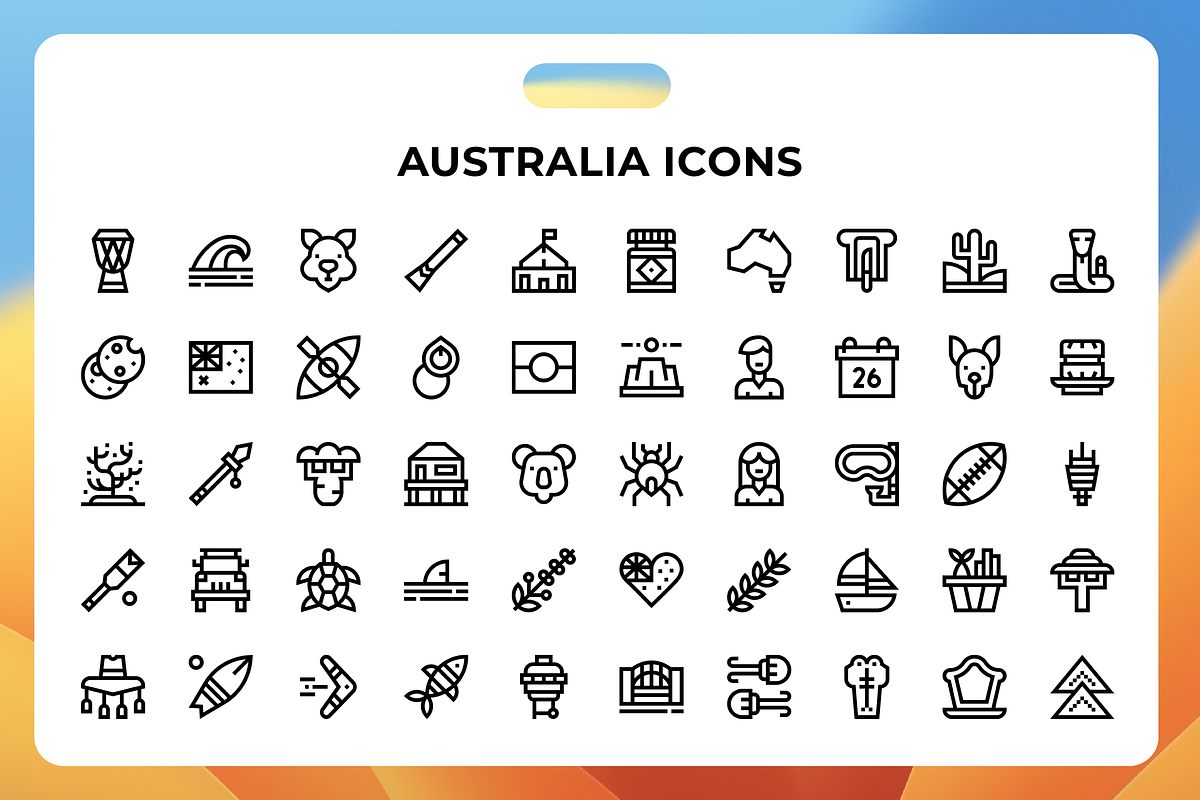 Australia Icons, a Duotone Icon by Wencory (Photo 1 of 2)