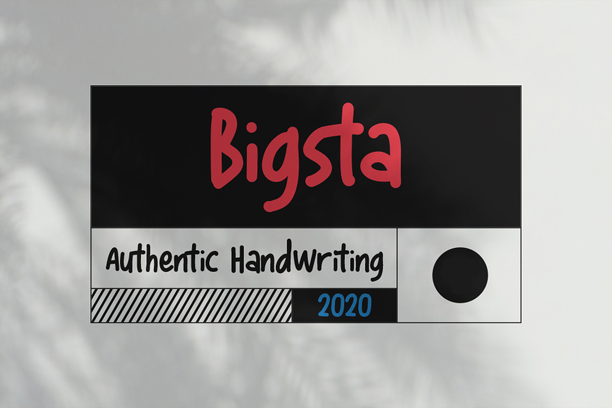 Bigsta - Handwritten Journal Font, a Handwritten Font by Konstantine Studio (Photo 1 of 5)