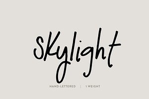 Skylight: A Hand-Lettered Font