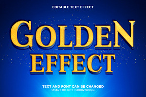 Gold Glittery Text Effect