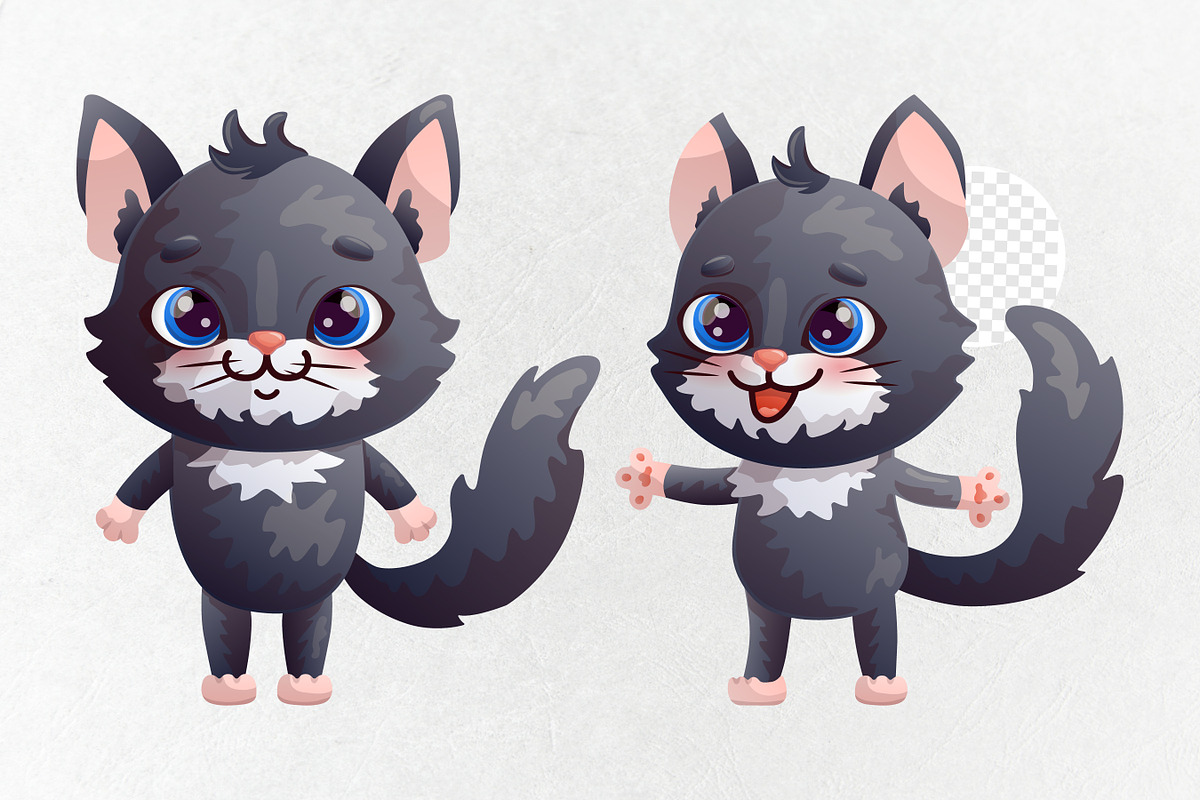 Cat - little wizard. Clipart. Vector, an Animal Illustration by VaraNa Art (Photo 4 of 6)