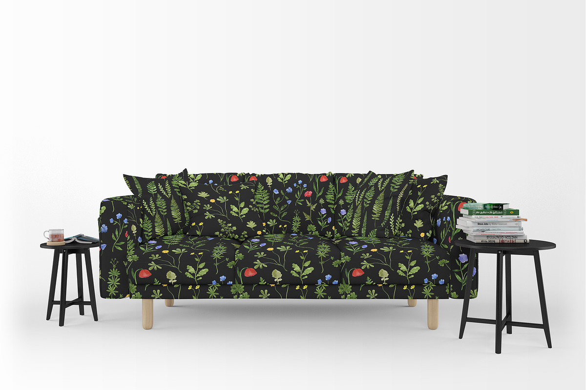 WILDFLOWERS Watercolor Set, a Pattern Graphic by Katerina Osa (Photo 4 of 12)