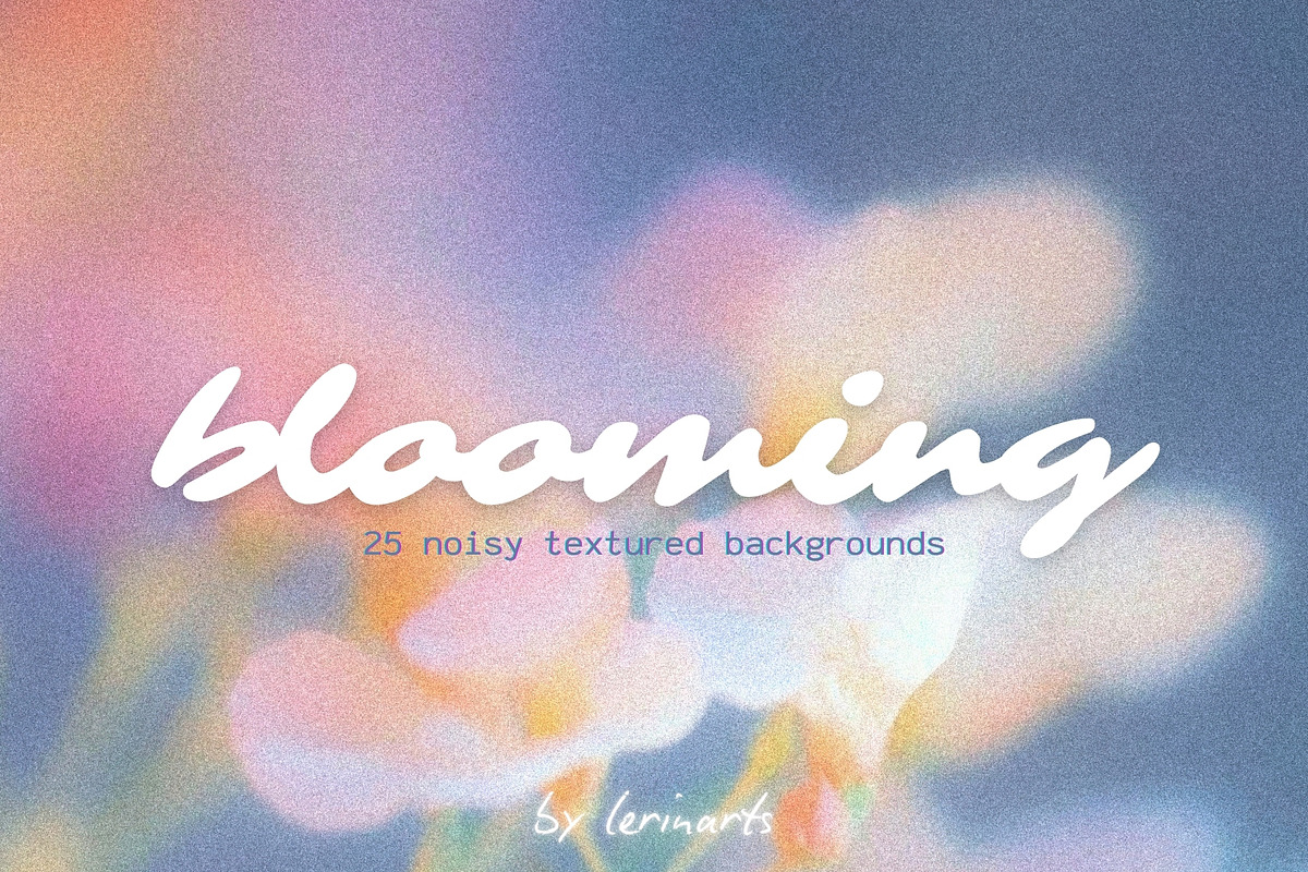 25 Noisy Textured Floral Backgrounds, a Background Graphic by lerinartstudio (Photo 1 of 11)