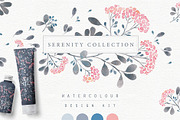 Serenity Floral Watercolour Kit, an Illustration by Lisa Glanz (Thumbnail 1 of 6)