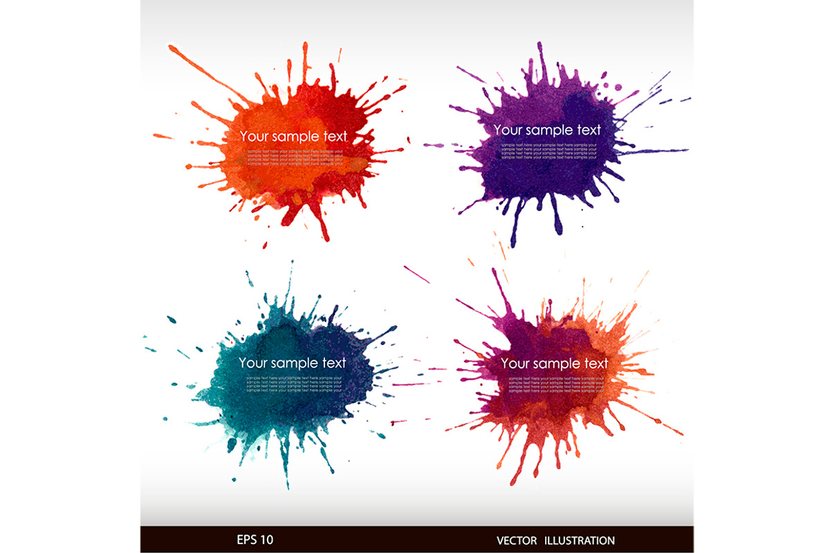 Splash watercolour banner blots preview 3