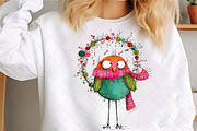 Whimsical Winter Bird Clipart, an Illustration by SinaCreation (Thumbnail 4 of 7)