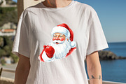 Watercolor Jolly Santa Faces Clipart, an Illustration by SVGArt (Thumbnail 6 of 8)