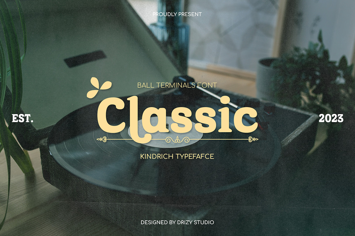Kindrich – Vintage Serif Font, a Sans Serif Font by Drizy (Photo 2 of 10)
