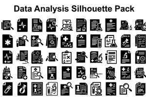 Data Analysis Silhouette Pack, a Graphic by hafijul