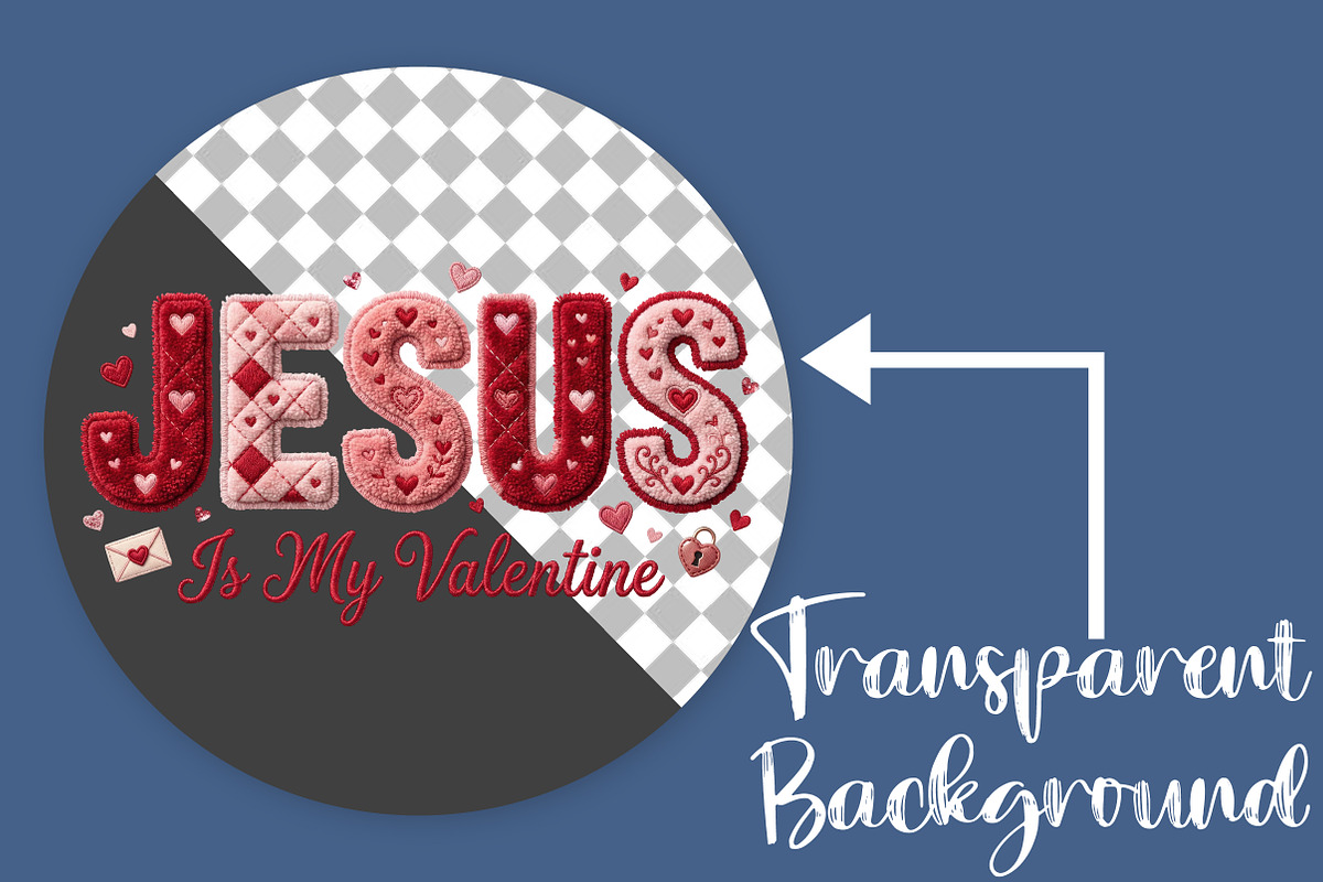 Crochet Jesus is My Valentine PNG, an Illustration by Canvas Craft (Photo 2 of 7)