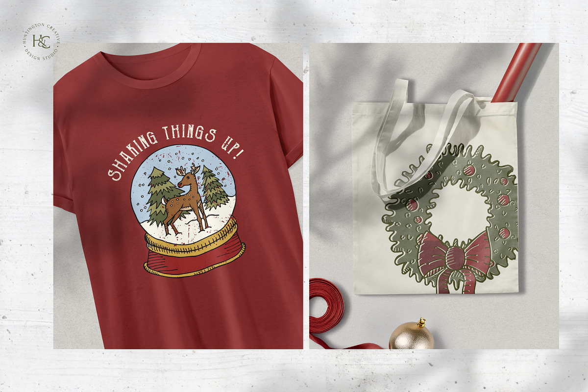Hand Drawn Christmas Images, a Seasonal Illustration by H&C Drawings & Designs (Photo 9 of 15)