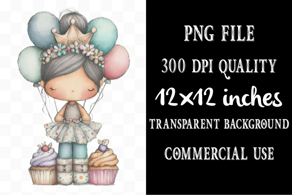 Whimsical Birthday Fairy Clipart, an Illustration by Designking (Photo 4 of 5)