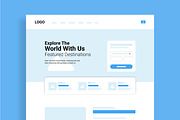 Modern Website UI Wireframe Design, a Landing Page Template by MightyDesign (Thumbnail 2 of 9)