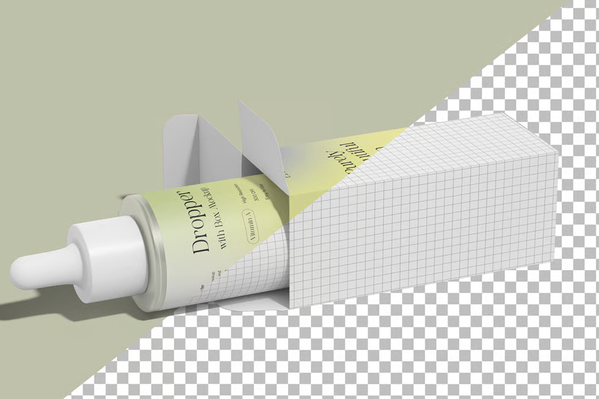 Serum Dropper Mockup 3 Views, a Packaging Mockup by graphicsauce (Photo 2 of 4)