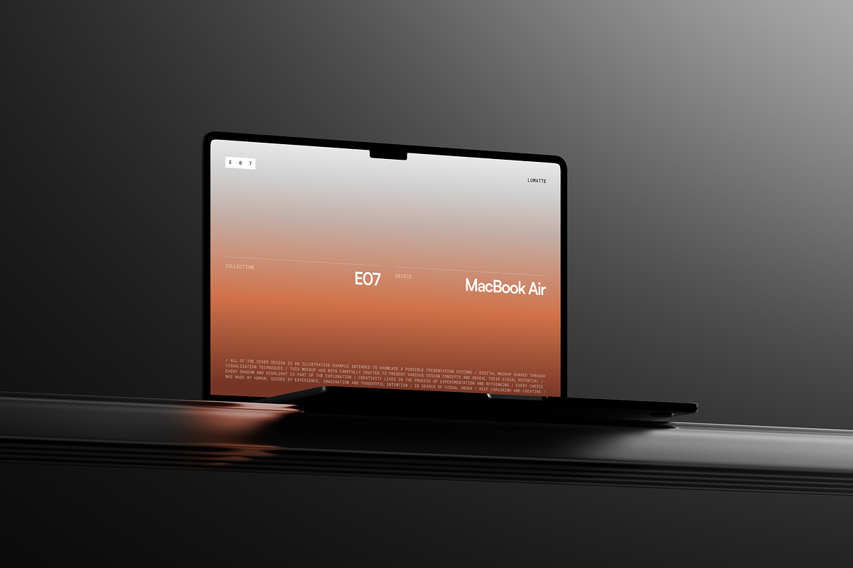 MacBook Air Collection E07 Mockup 1, a Mac Mockup by Lumatte (Photo 2 of 5)