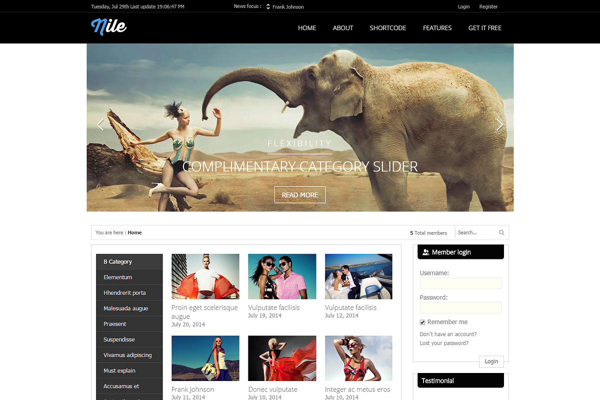 Nile - Free WordPress Magazine Theme, a WordPress Template by Digipieces (Photo 1 of 5)