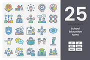 School Education Icons, a Duotone Icon by erifqizeicon (Thumbnail 1 of 3)