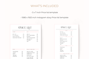 Price list for Canva template, a Social Media Template by Hellohastore (Thumbnail 6 of 8)