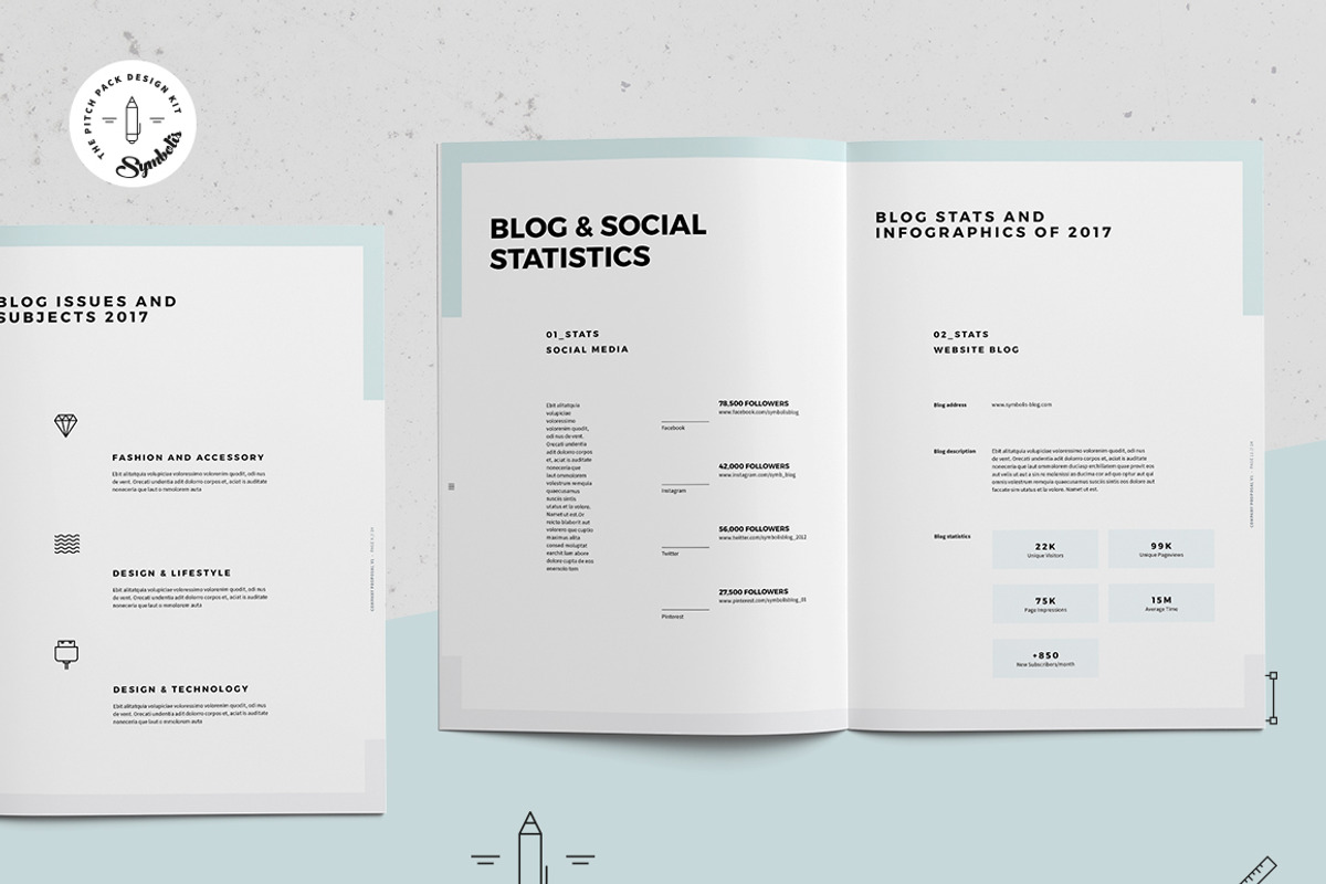 Symbolis Blogger Media Kit, a Stationery Template by Egotype (Photo 5 of 15)