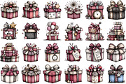 Whimsical New Year Gift Box Clipart, an Illustration by Sublimation Artist (Thumbnail 2 of 6)