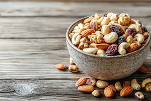 Bowl filled with a variety of mixed, a Photo by Pavel_design