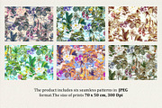 Tropical floral patterns set, a Pattern Graphic by emeraldthue (Thumbnail 25 of 28)