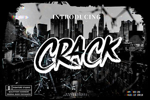 Crack brush font