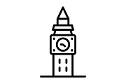 Big Ben Line Icon, an Icon by Pexelpy (Thumbnail 2 of 2)