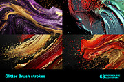 Glitter Brush strokes. 68 images, a Decorative Illustration by Handmadefont (Thumbnail 12 of 14)