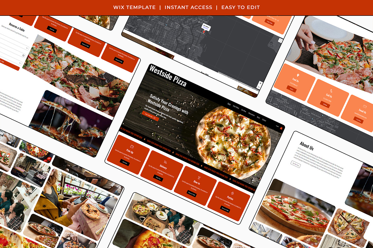 Westside Pizza Wix Template, a Wix Template by Girl Boss From Home (Photo 8 of 8)