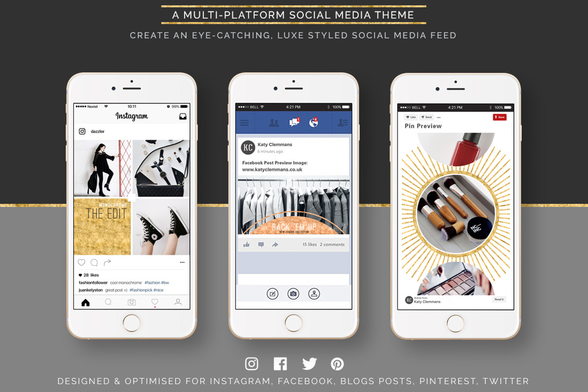 Dazzle Social Media Template Pack, a Social Media Template by Katy Clemmans (Photo 8 of 9)