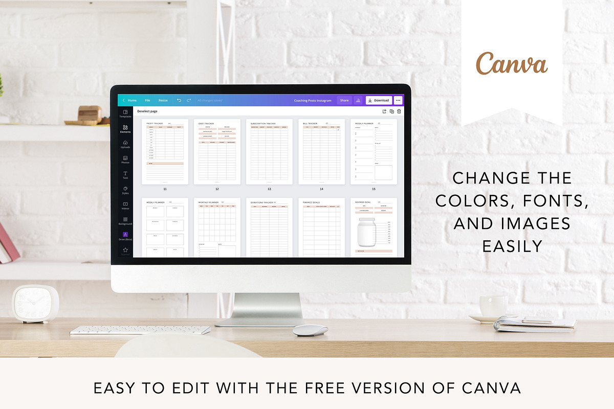 Budget Planner Bundle for Canva, a Templates & Theme by DeeBeeDesign (Photo 8 of 11)