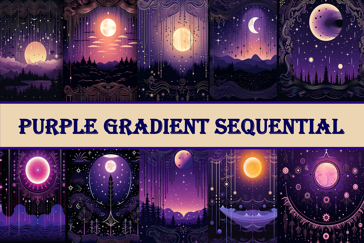 Purple Gradient Sequential Pattern | Creative Market