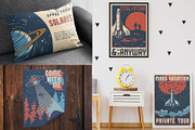 18 Retro Space Posters, a Brochure Template by DGIM studio (Thumbnail 5 of 5)